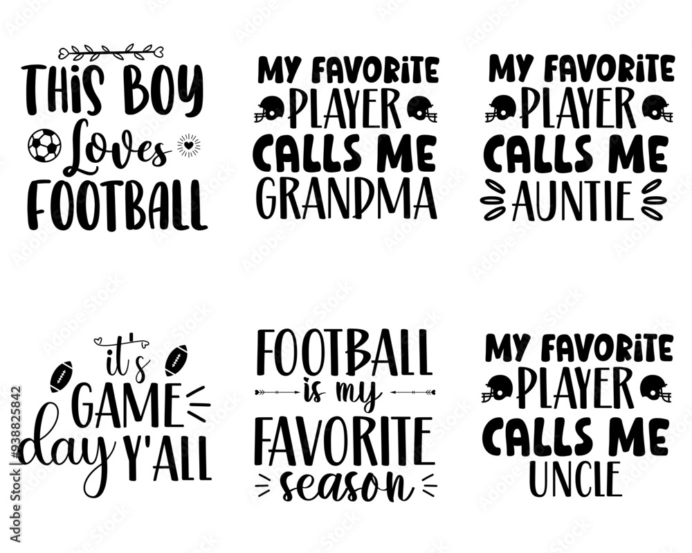 Modern Football Calligraphy, Invitation Pack Vector Illustration for Vouchers, Mug Design, Printable Modern Football Calligraphy, Invitation Pack Vector Illustration for Vouchers, Mug Design, Printable