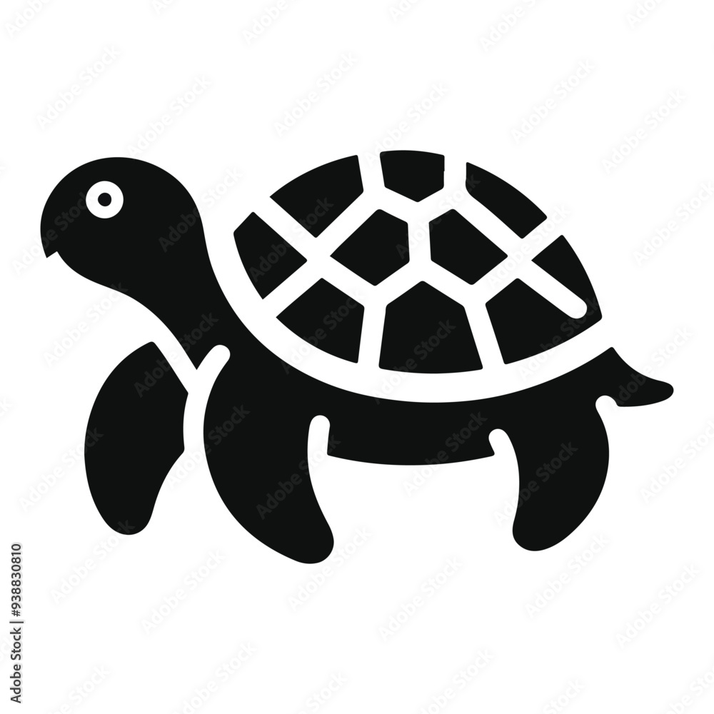 Turtle black silhouette vector with white background. Turtle black silhouette vector with white background.