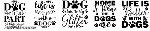 Decorative Dog Quotes, Invitation Pack Vector Illustration for Sticker, Motion Graphics, Vouchers