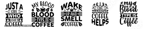 Decorative Coffee Calligraphic Lettering, Calligraphy Pack Vector Illustration for Gift Card, Infographic, Banner