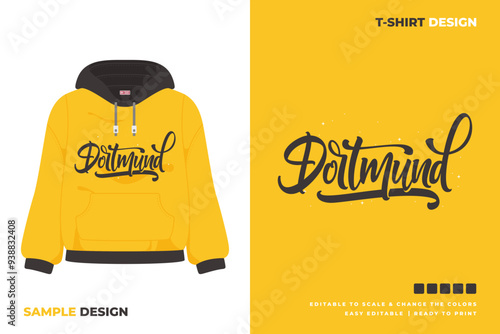 dortmund lettering art sweater design