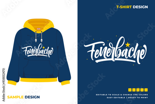 fenerbache lettering art sweater design