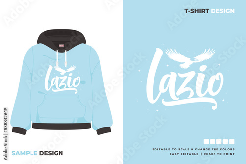 Φωτογραφία lazio lettering art sweater design
