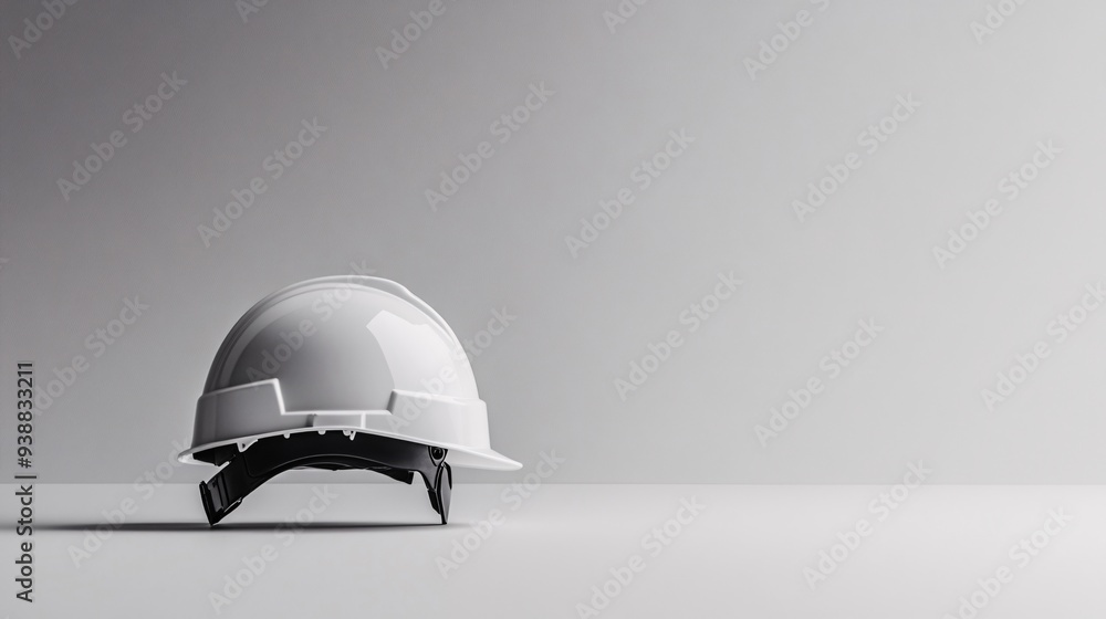 White Construction Helmet on a Table White Construction Helmet on a Table