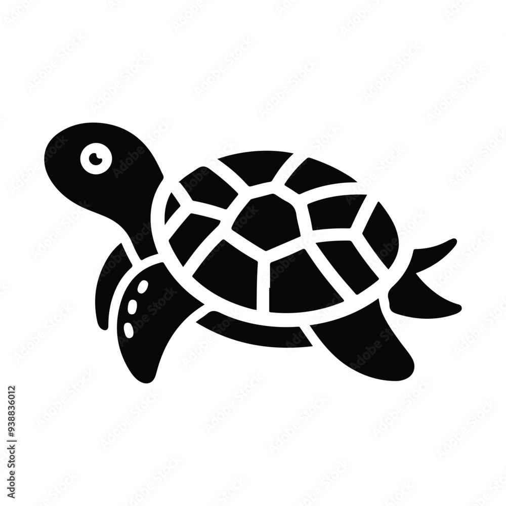 Turtle black silhouette vector with white background. Turtle black silhouette vector with white background.