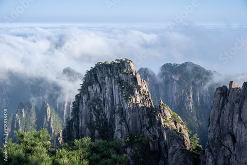 Mount Huangshan, China Sunrise Sea of Clouds