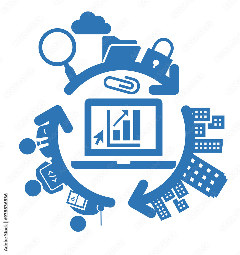 Obraz premium ビジネスアイコンのイラスト