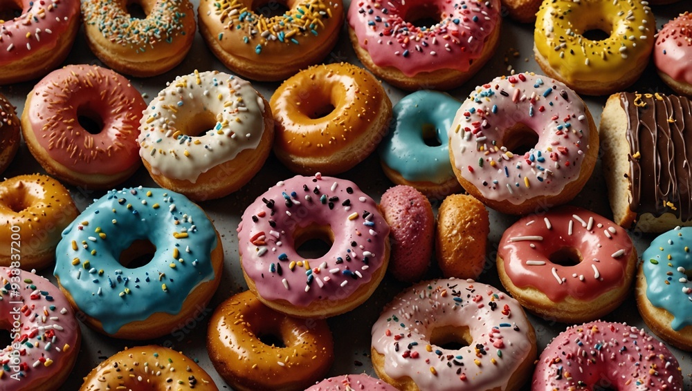 beautiful colorful donut photo made by AI generative beautiful colorful donut photo made by AI generative