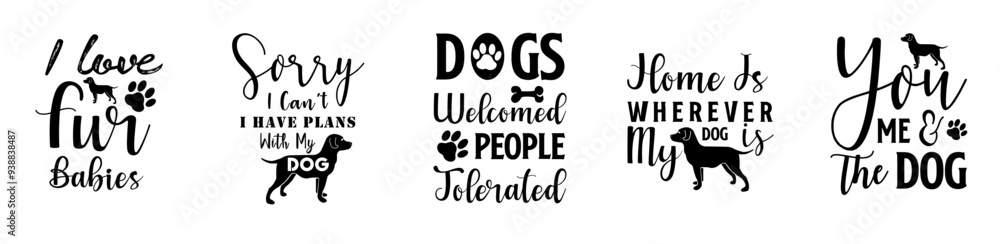Creative Dog Lover Calligraphic Lettering, Hand Lettering Pack Vector Illustration for Icon, Poster, Banner Creative Dog Lover Calligraphic Lettering, Hand Lettering Pack Vector Illustration for Icon, Poster, Banner