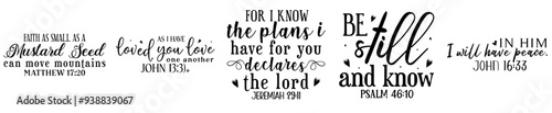 Creative Christian Phrases, Calligraphy Bundle Vector Illustration for Presentation, Sticker, Decal