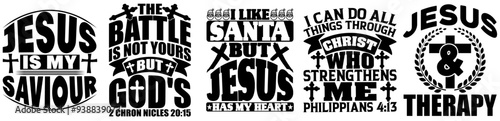 Modern Christian Inscriptions, Phrases Set Vector Illustration for Brochure, Book Cover, Printable