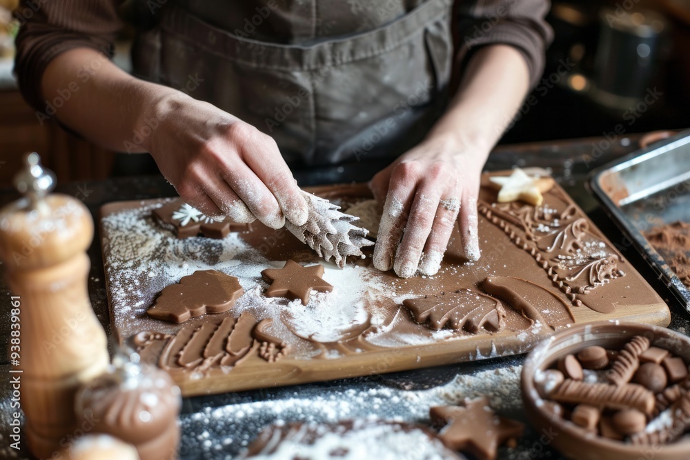 A family baking Christmas cookies together in a warmly lit kitchen, with flour and cookie cutters on the table, and decorated cookies cooling on racks.
A family baking Christmas cookies together in a warmly lit kitchen, with flour and cookie cutters on the table, and decorated cookies cooling on racks.