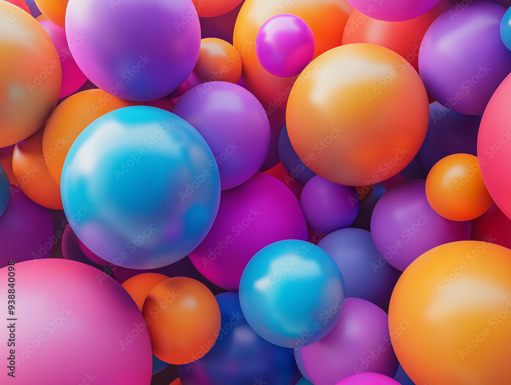 a background with pastel and vibrant 3D spheres, combining matte and glossy finishes for a dynamic and visually engaging effect a background with pastel and vibrant 3D spheres, combining matte and glossy finishes for a dynamic and visually engaging effect