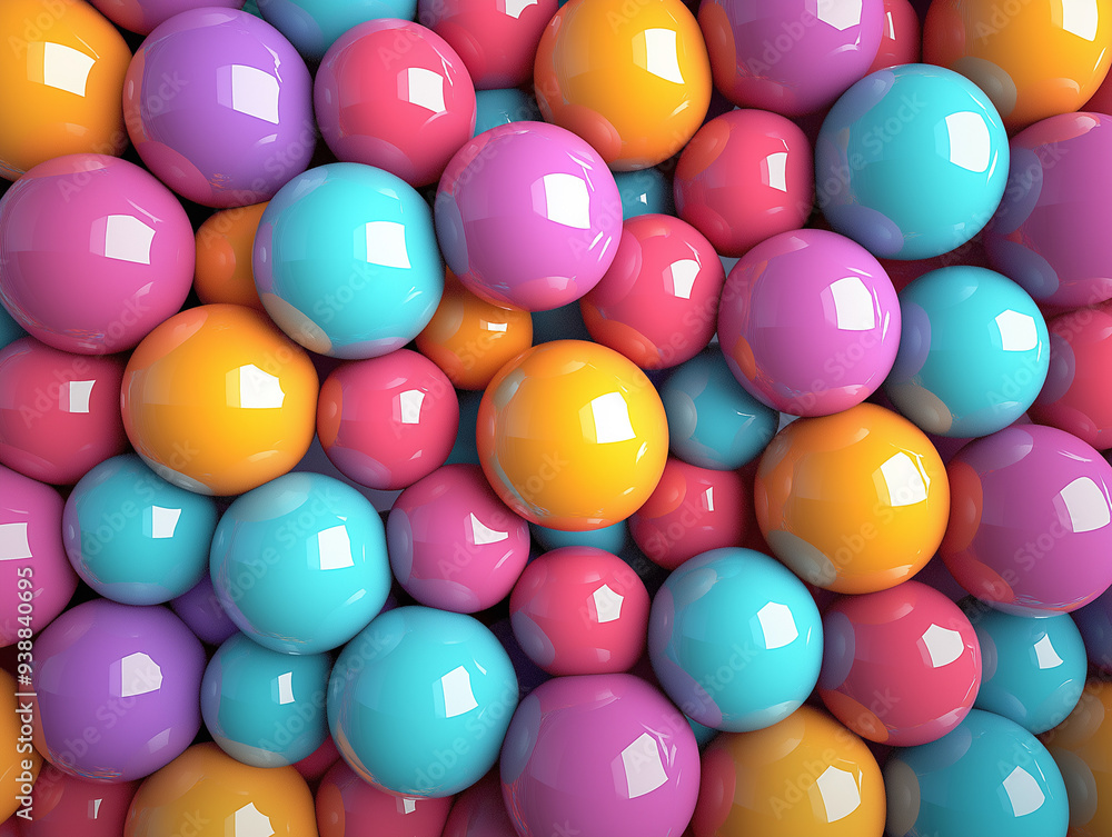a background with pastel and vibrant 3D spheres, combining matte and glossy finishes for a dynamic and visually engaging effect a background with pastel and vibrant 3D spheres, combining matte and glossy finishes for a dynamic and visually engaging effect