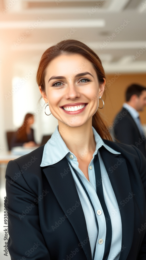 Portrait of a Smiling Businesswoman in a Suit Portrait of a Smiling Businesswoman in a Suit