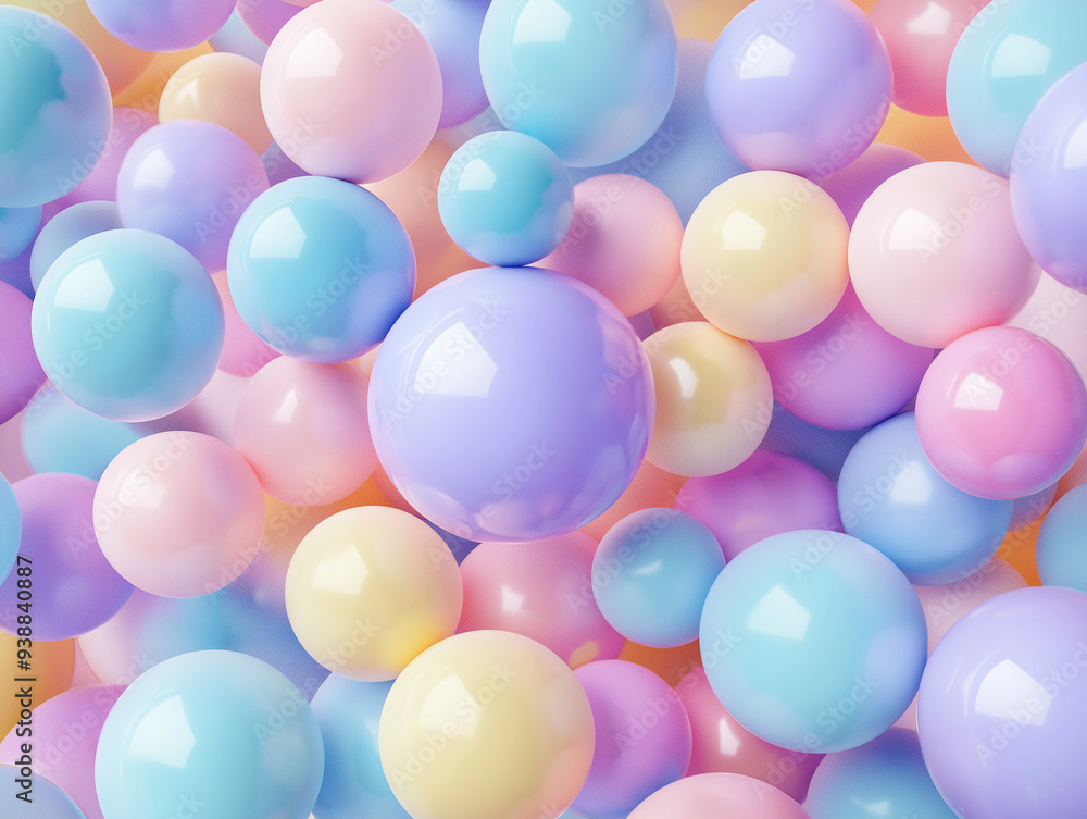 a background with pastel and vibrant 3D spheres, combining matte and glossy finishes for a dynamic and visually engaging effect a background with pastel and vibrant 3D spheres, combining matte and glossy finishes for a dynamic and visually engaging effect