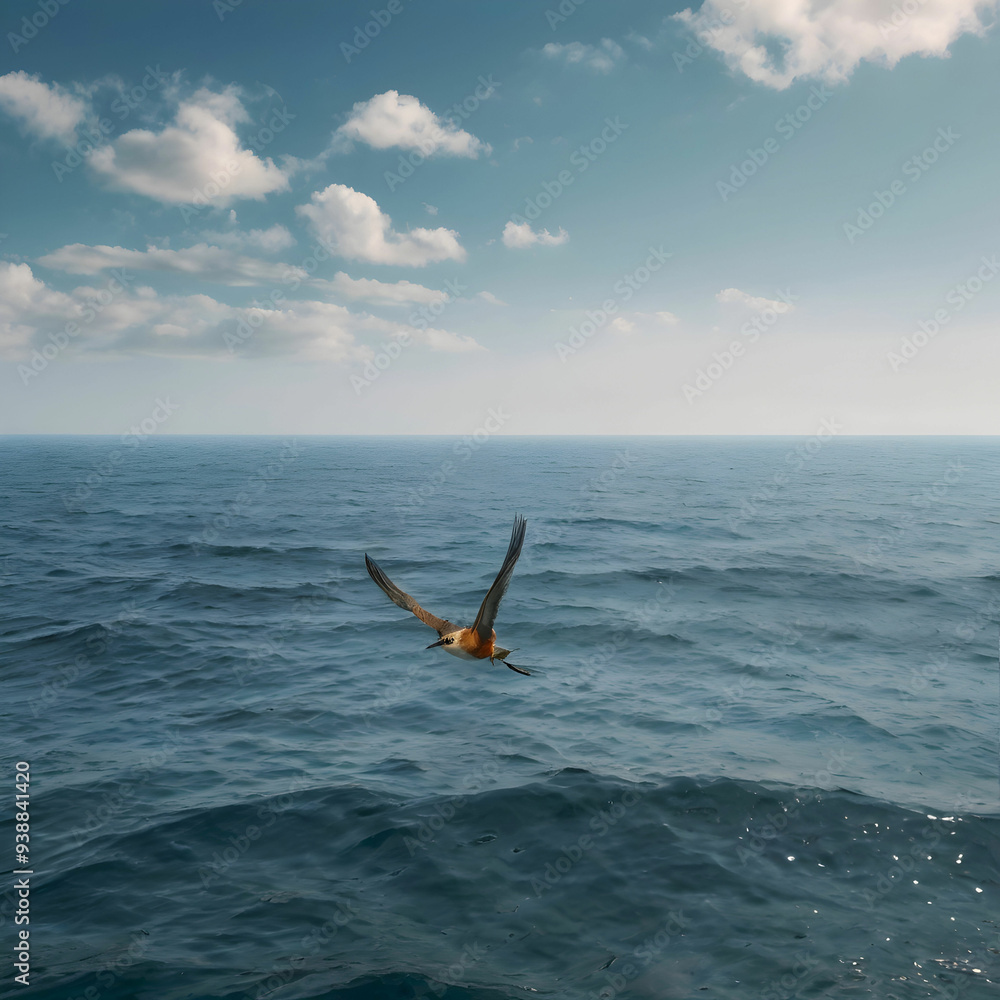 Fototapeta premium Bird on the ocean