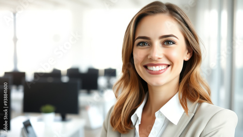 Portrait of a smiling businesswoman in an office