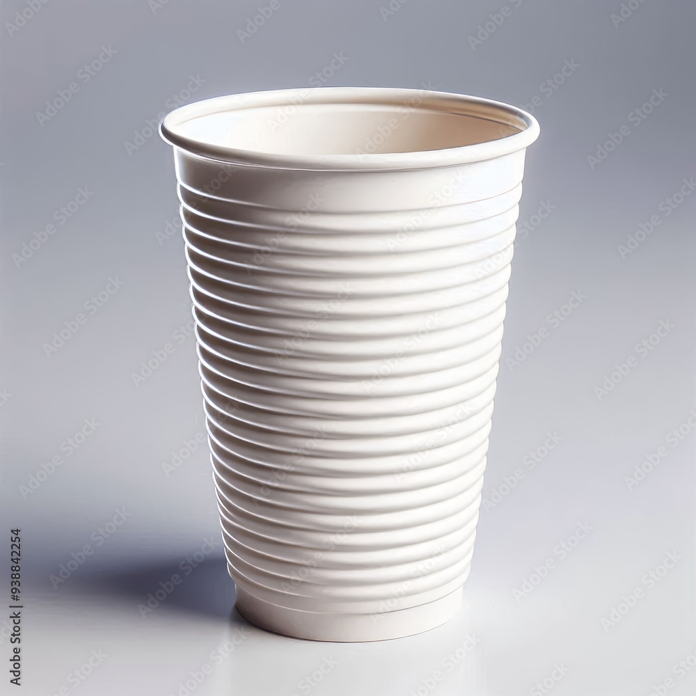 Isolated white plastic cup with a lid, blank and clean, perfect for coffee Isolated white plastic cup with a lid, blank and clean, perfect for coffee