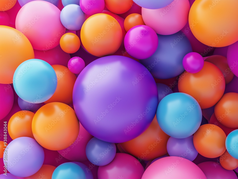a background with pastel and vibrant 3D spheres, combining matte and glossy finishes for a dynamic and visually engaging effect a background with pastel and vibrant 3D spheres, combining matte and glossy finishes for a dynamic and visually engaging effect