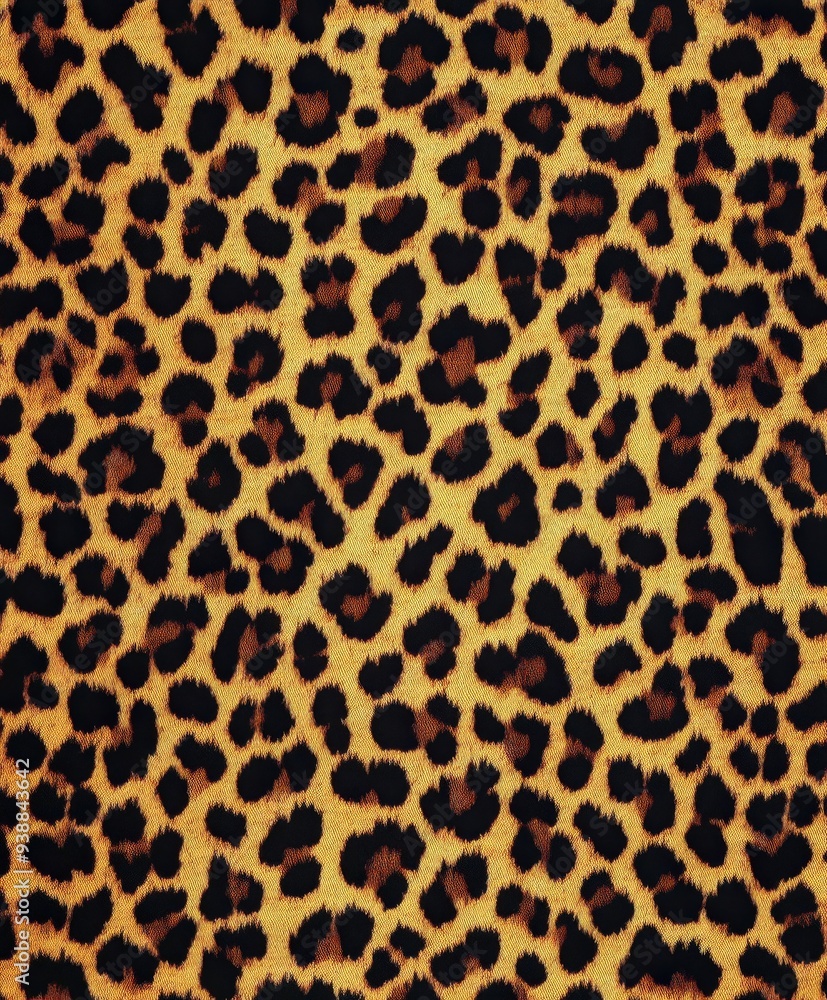 Detailed close-up of leopard texture on fabric showing unique patterns Detailed close-up of leopard texture on fabric showing unique patterns