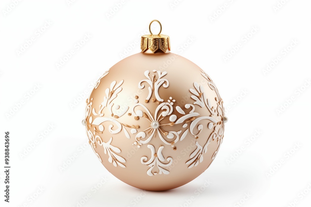 Christmas ball for pine tree decoration isolated on white background. Generative ai Christmas ball for pine tree decoration isolated on white background. Generative ai