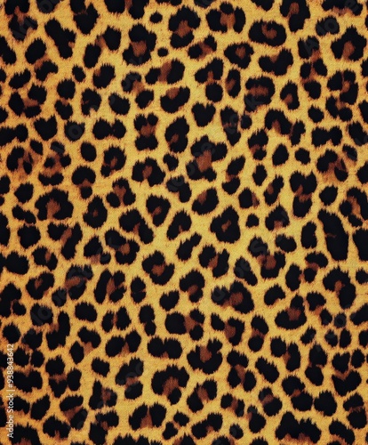 Detailed close-up of leopard texture on fabric showing unique patterns