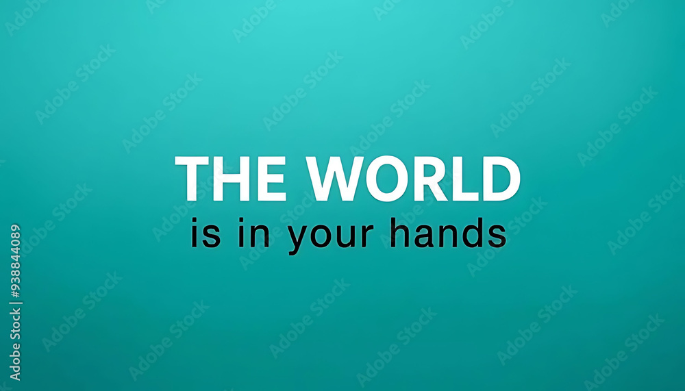 Fototapeta premium Global Responsibility Banner: The World in Your Hands