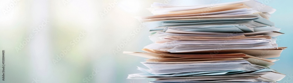 paperwork symbolizing disorganization in an office setting. Ideal for themes of management and productivity. paperwork symbolizing disorganization in an office setting. Ideal for themes of management and productivity.