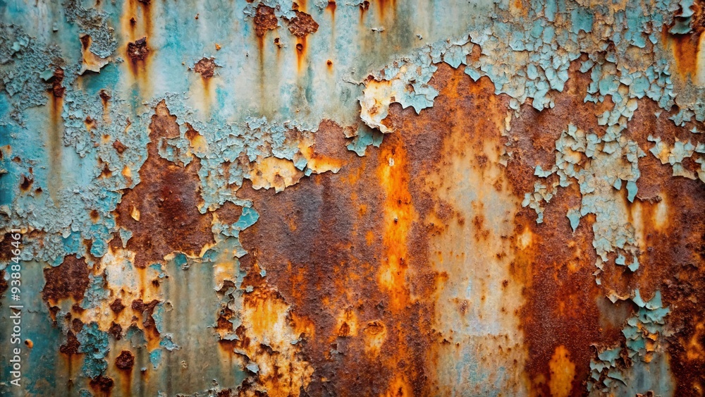 Rustic metallic texture abstract background with peeling paint and rust texture on metal surface Rustic metallic texture abstract background with peeling paint and rust texture on metal surface