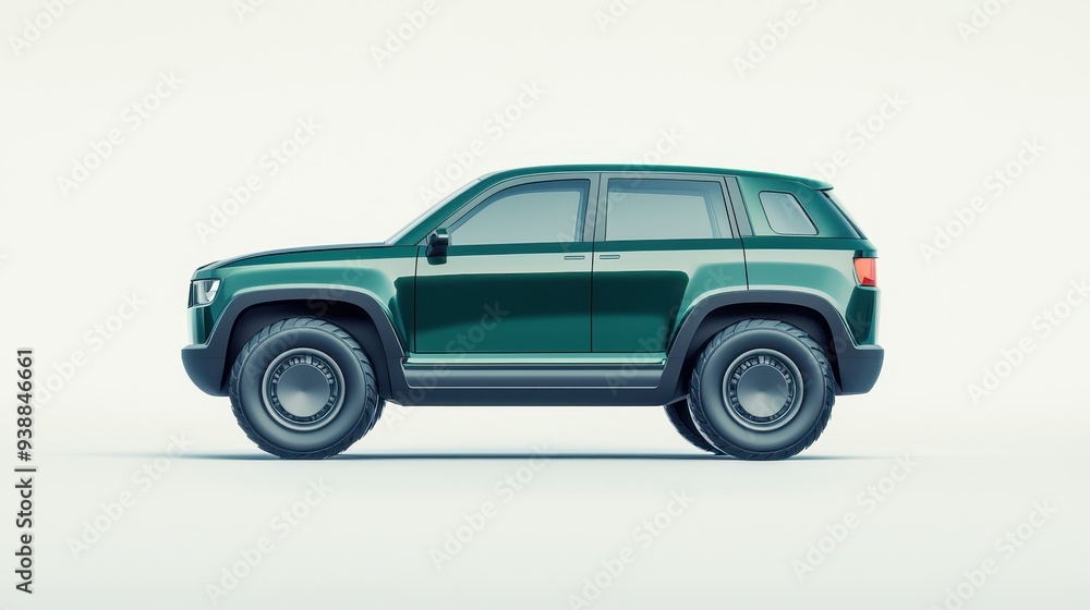 Stylish green SUV featuring modern design, perfect for outdoor adventures and urban driving. Stylish green SUV featuring modern design, perfect for outdoor adventures and urban driving.