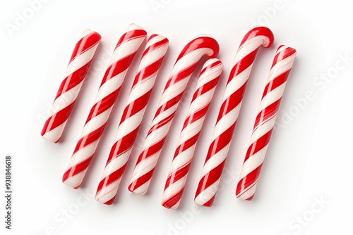 Christmas candies isolated on white background. Generative ai.