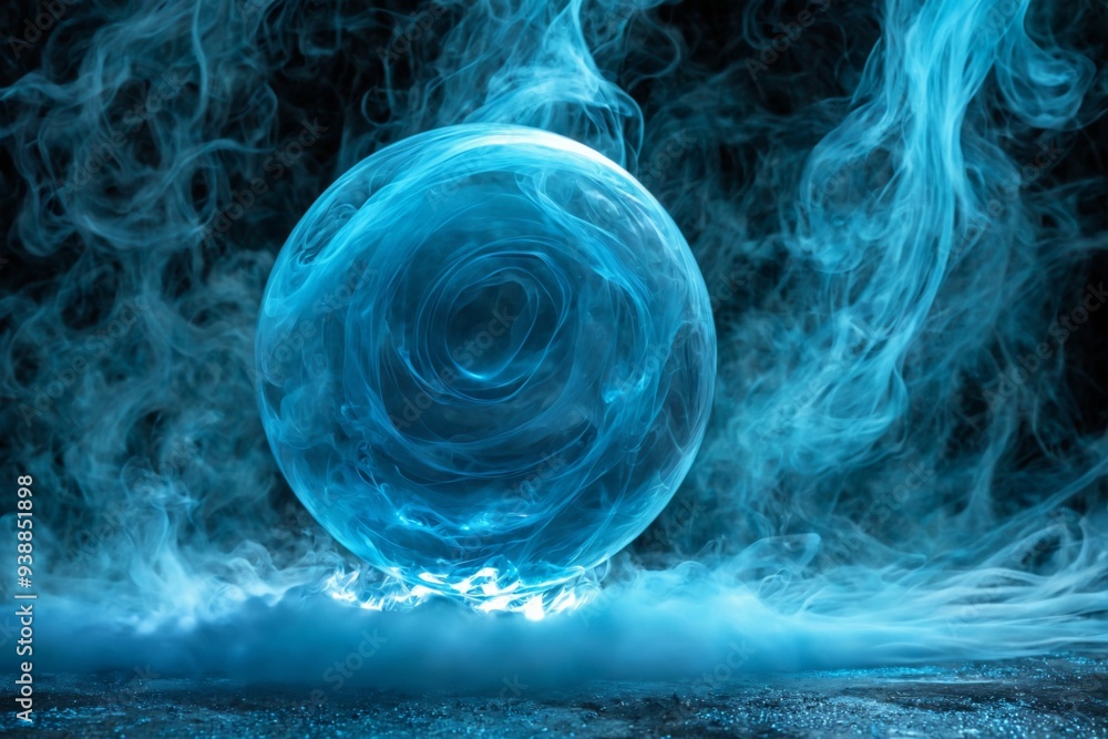 Fototapeta premium Digital art piece that appears to be representation On a black b