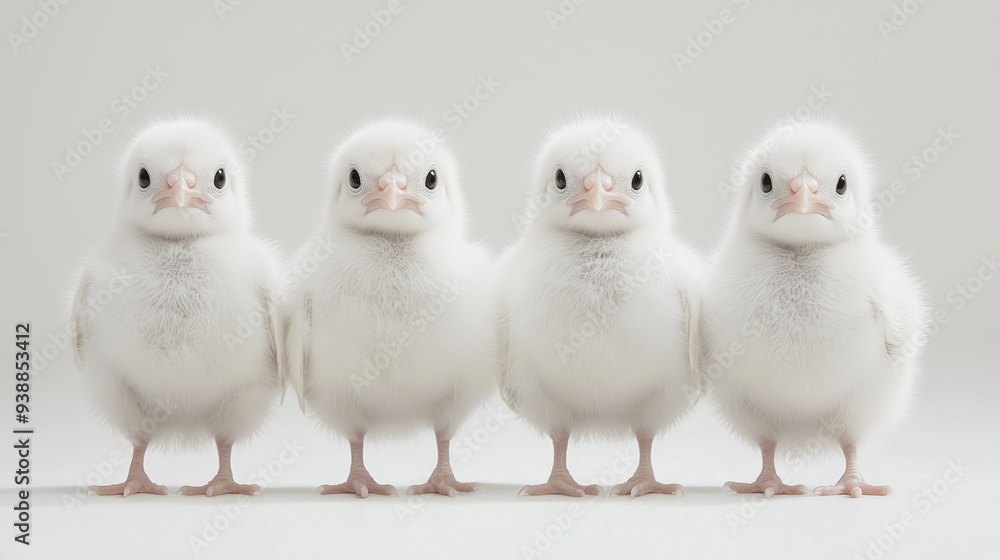 Four White Chicks in a Row Four White Chicks in a Row