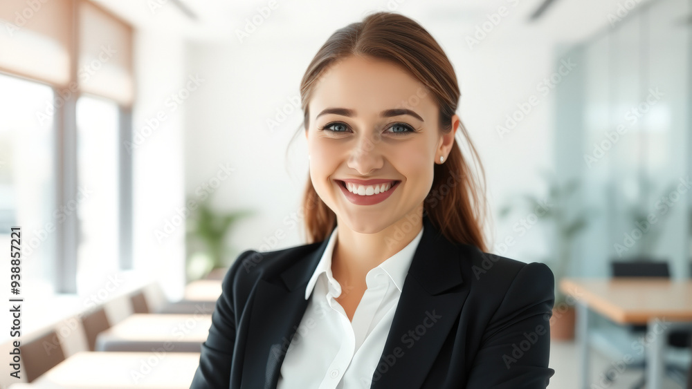 Portrait of a smiling businesswoman in a suit Portrait of a smiling businesswoman in a suit