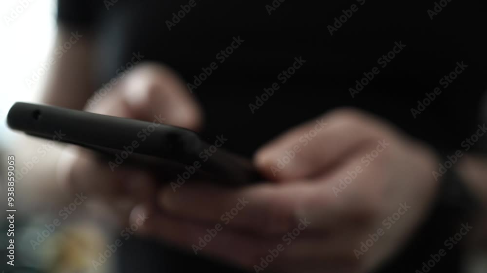 Man scrolling social media in smartphone. Social Media Addiction. Phone Browsing. Smartphone Addiction Man scrolling social media in smartphone. Social Media Addiction. Phone Browsing. Smartphone Addiction
