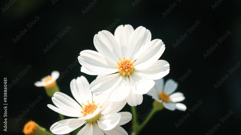 Closeup of a White Daisy with a Yellow Center Closeup of a White Daisy with a Yellow Center