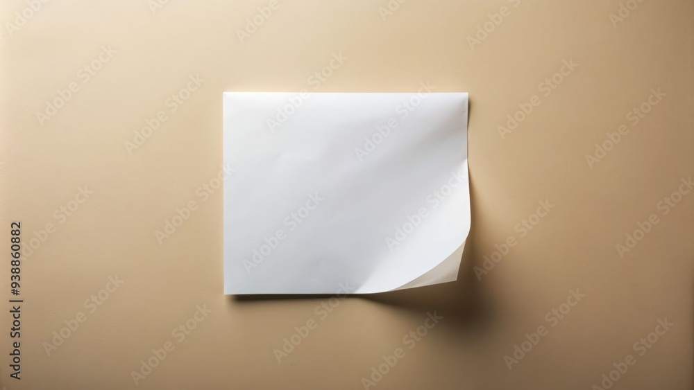 A serene, minimalist composition featuring a single, crisp white sheet of paper with a deliberate fold, set against a soft, neutral background.