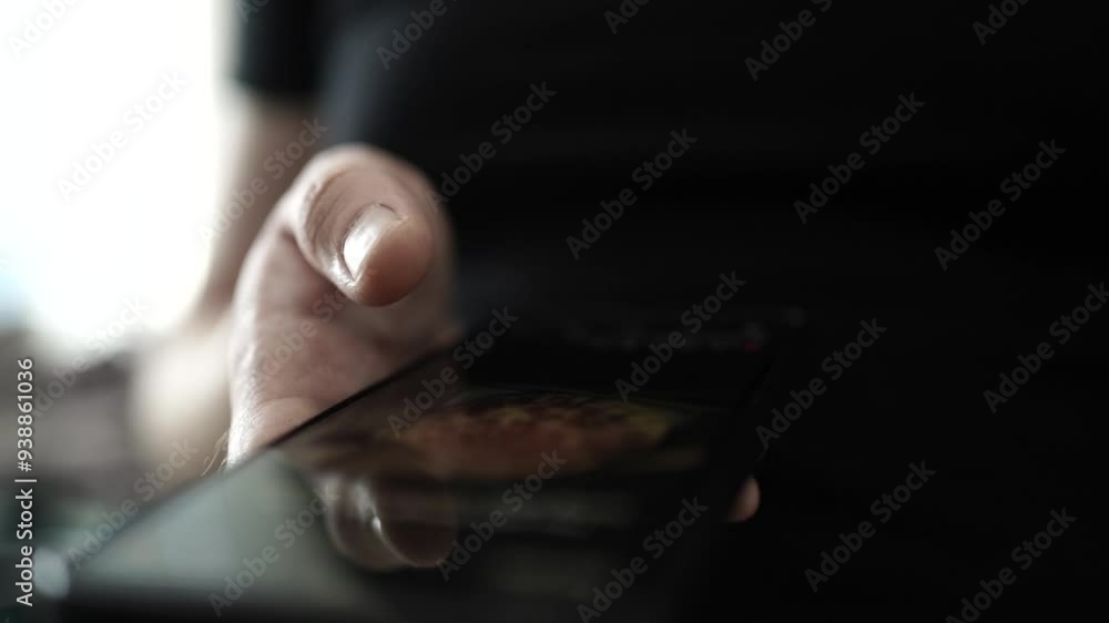 Man scrolling social media in smartphone. Social Media Addiction. Phone Browsing. Smartphone Addiction Man scrolling social media in smartphone. Social Media Addiction. Phone Browsing. Smartphone Addiction