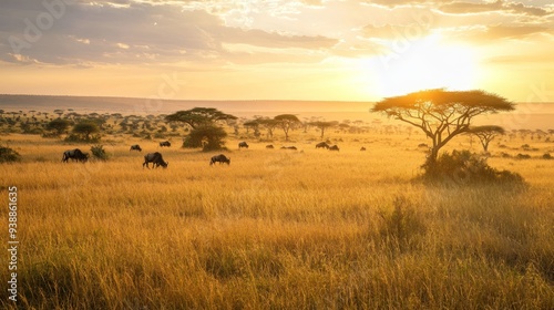 Sunset over the African Savanna