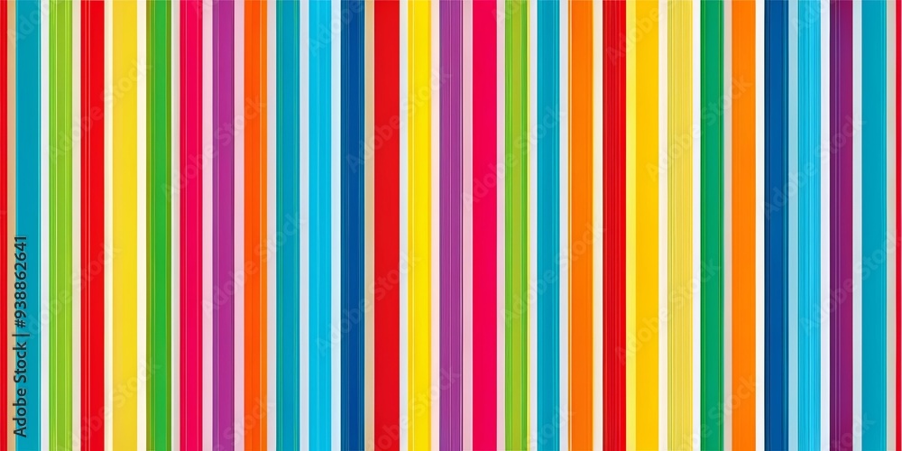 Bright and playful pattern featuring bold stripes in various colors Bright and playful pattern featuring bold stripes in various colors