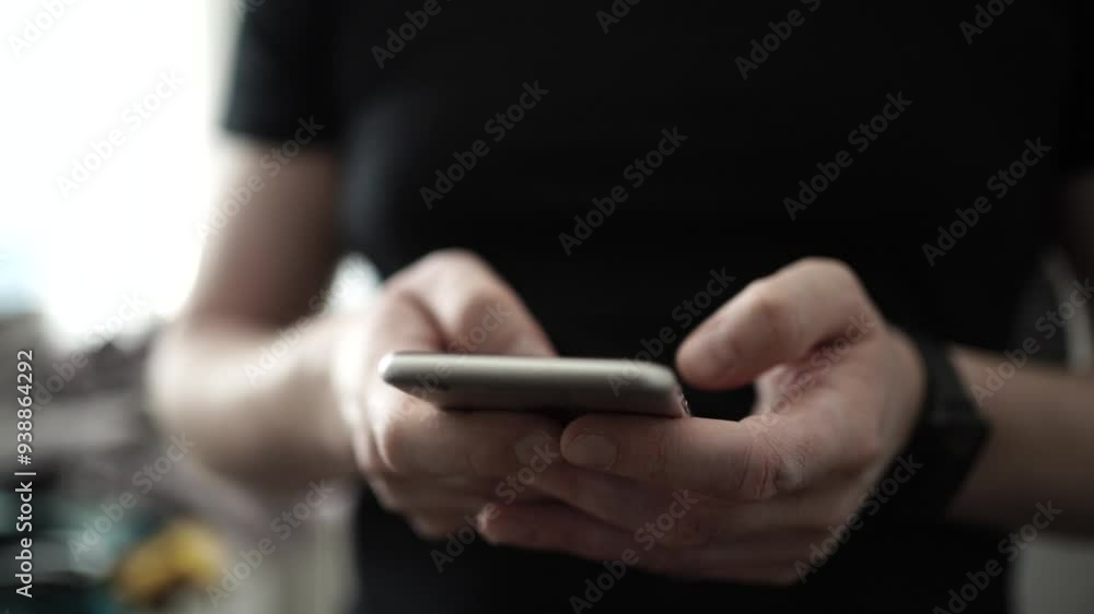 Man scrolling social media in smartphone. Social Media Addiction. Phone Browsing. Smartphone Addiction Man scrolling social media in smartphone. Social Media Addiction. Phone Browsing. Smartphone Addiction