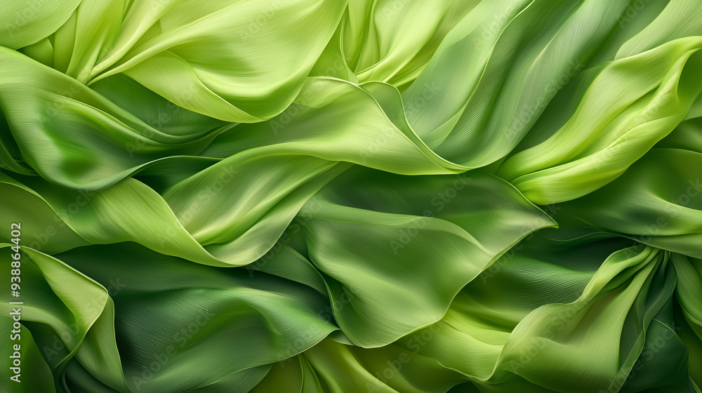 Abstract Green Silk Fabric Background Abstract Green Silk Fabric Background
