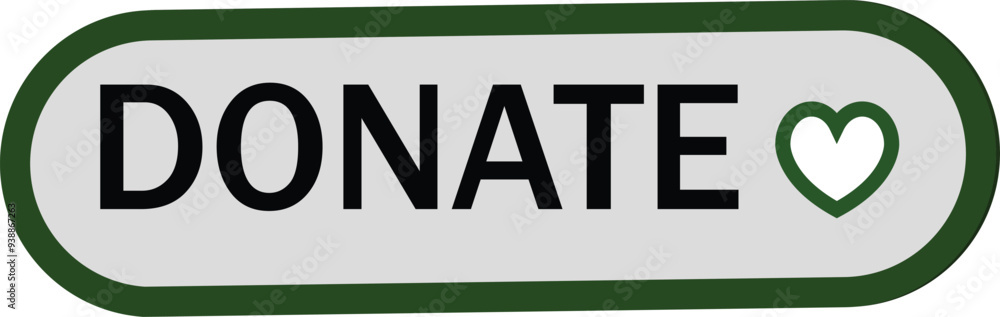 Donate button icon set. Donate Button and Giving Vector Symbol in a Black Filled and Outlined Style. Online Heartfelt Gift and Generosity Expression for Charity Support Sign.