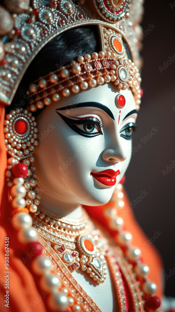 Close-up of a Hindu Goddess Statue Close-up of a Hindu Goddess Statue