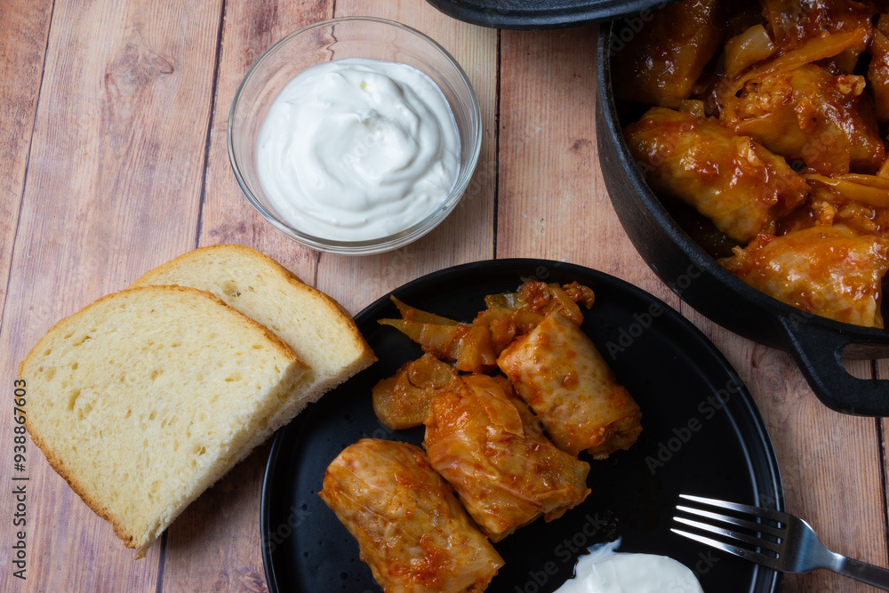 Hungarian stuffed cabbage roll Hungarian stuffed cabbage roll
