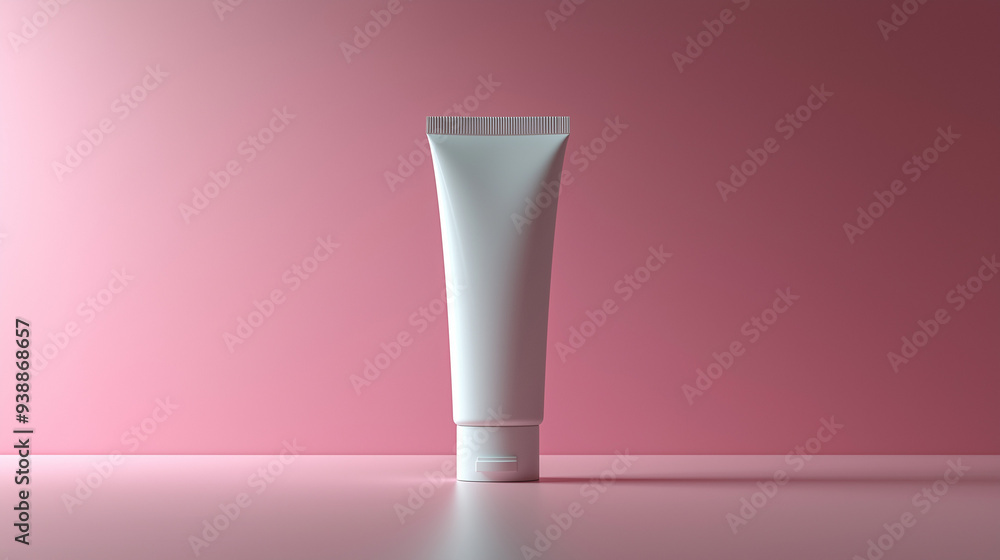 A mock-up showing the toothpaste tube with a small amount of white toothpaste squeezed out, on a plain background, A mock-up showing the toothpaste tube with a small amount of white toothpaste squeezed out, on a plain background,