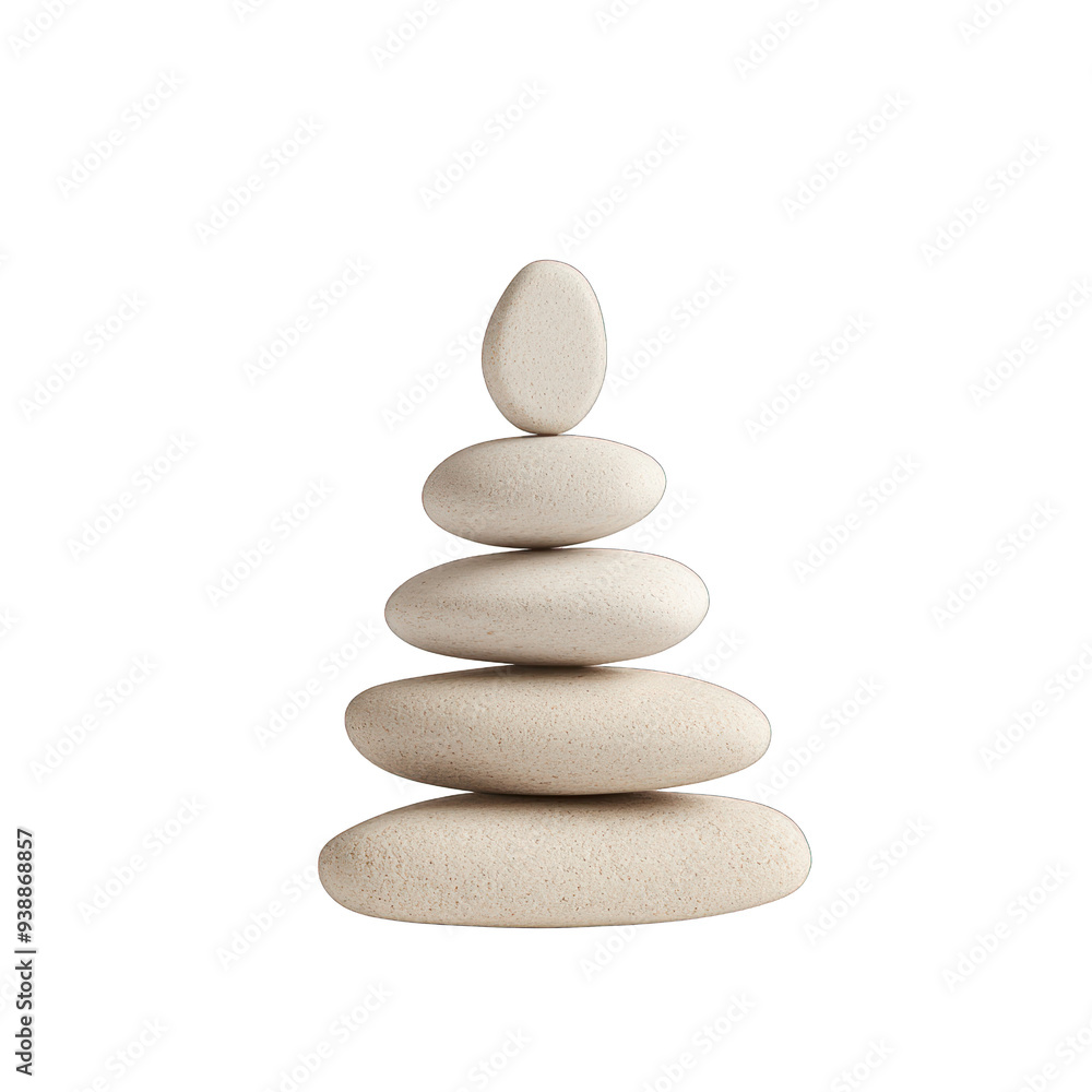 Stacked zen stones balanced in a perfect vertical alignment, symbolizing inner peace, meditation, and tranquility. transparent background Stacked zen stones balanced in a perfect vertical alignment, symbolizing inner peace, meditation, and tranquility. transparent background