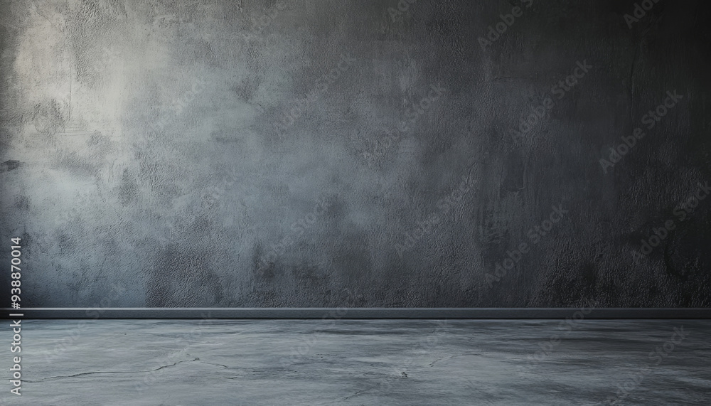 A large, empty room with a grey wall. The room is bare and empty, with no furniture or decorations. The grey wall gives the room a cold, sterile feel A large, empty room with a grey wall. The room is bare and empty, with no furniture or decorations. The grey wall gives the room a cold, sterile feel