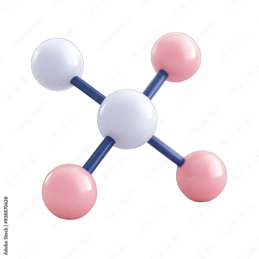 3D model of a methane molecule showing carbon and hydrogen atoms, perfect for educational and scientific presentations. transparent background 3D model of a methane molecule showing carbon and hydrogen atoms, perfect for educational and scientific presentations. transparent background